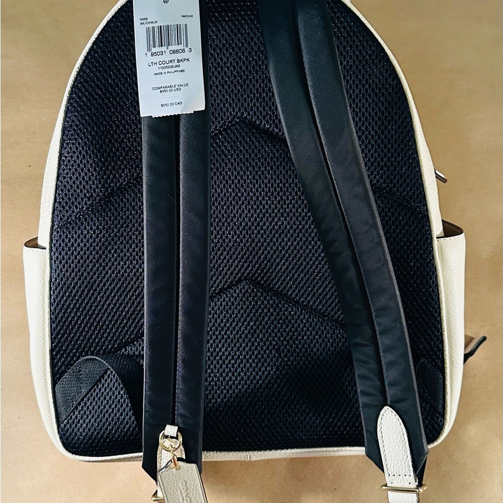 Coach Black and White Backpack with Minimalist Design - Picture 2 of 7
